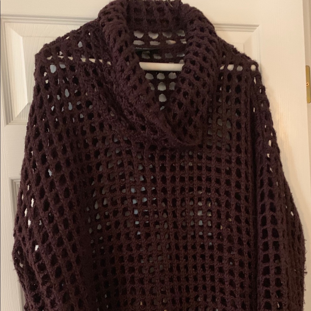 Lane Bryant dark purple sweater loose fit